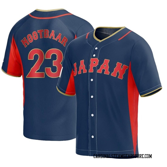 日本代表 NOOTBAAR ユニフォーム 23 ラーズ ヌートバー Men's Japan Baseball Lars Nootbaar Navy 2023 World Classic
