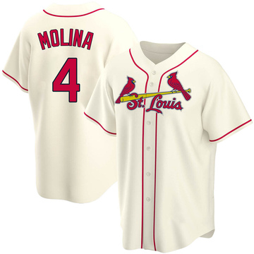 اغراض حفله Women's St. Louis Cardinals #4 Yadier Molina Alternate Cream 2015 MLB Cool Base Jersey سعر كاميرا كانون  في السعودية